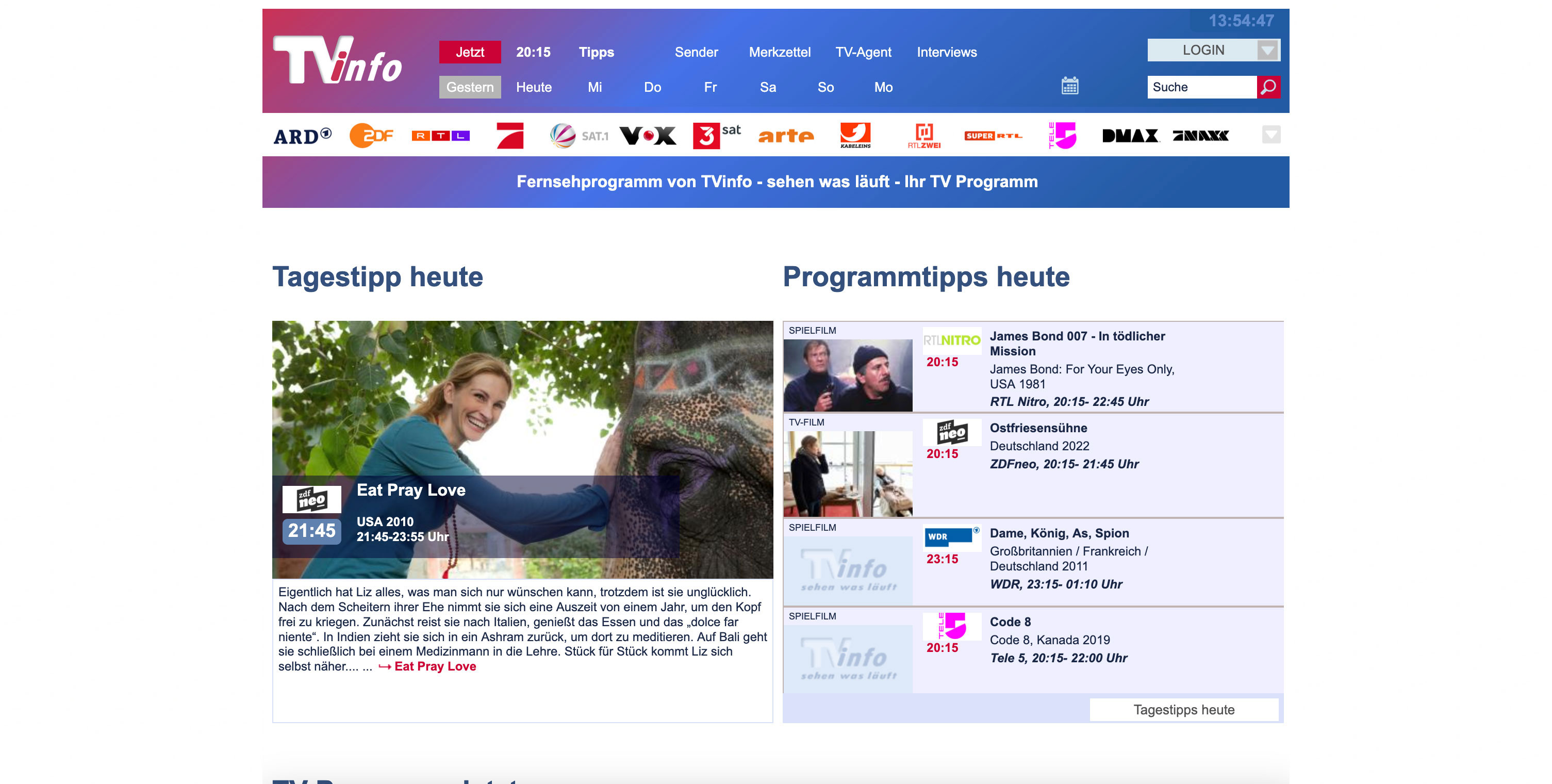TVinfo Homepage