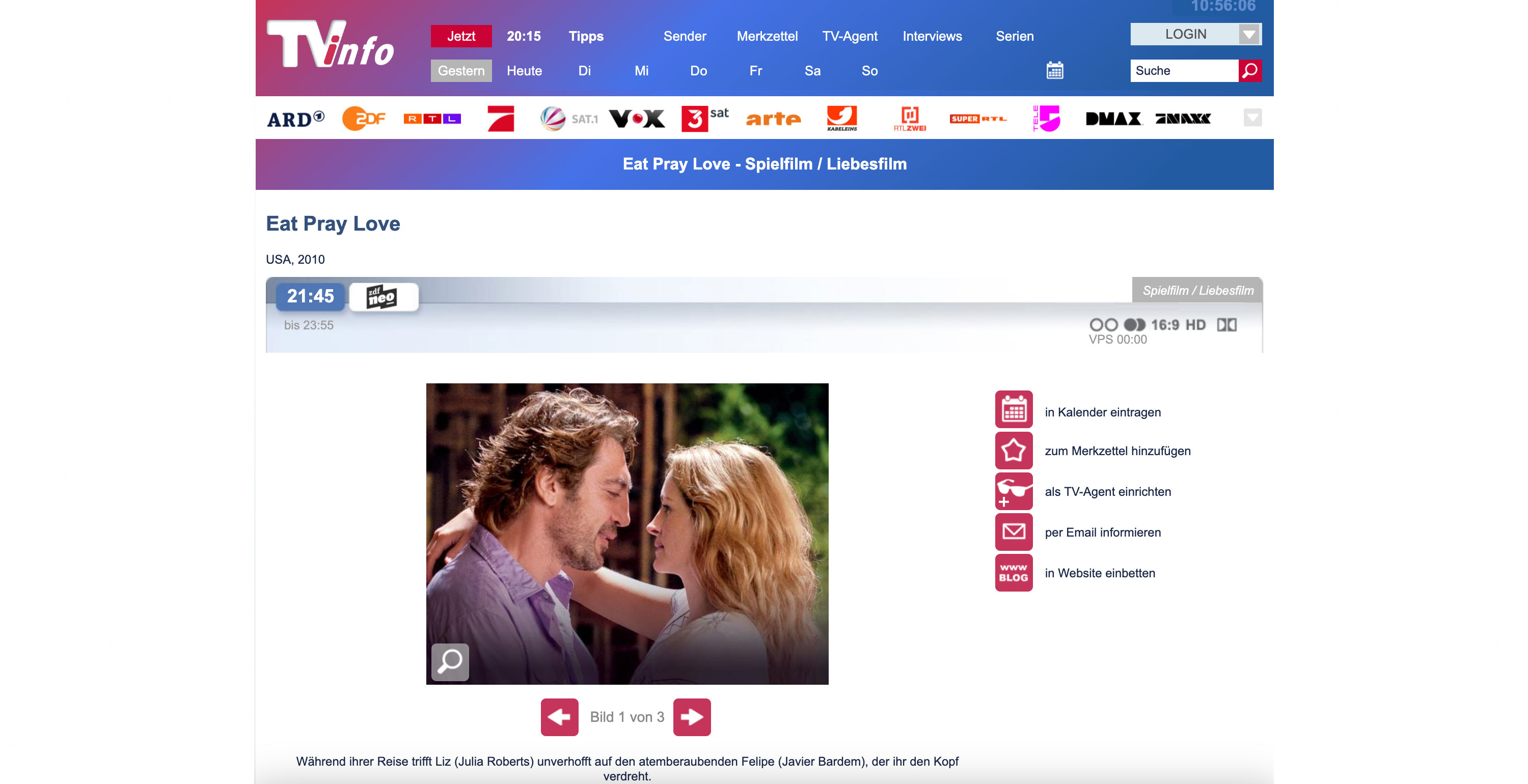 TVinfo Programmdetails